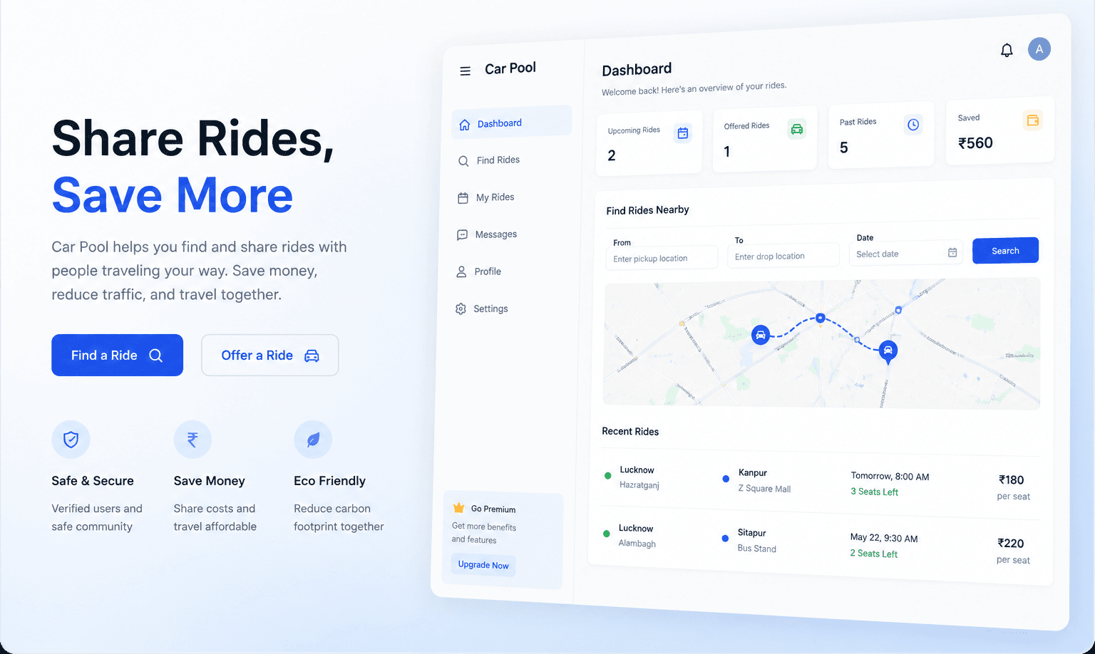 CarPool - Smart Ride-Sharing Platform